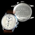 Gallet MultiChron Regulator - awarded to riding mechanic John Paul for heroic sportsmanship at the Indianapolis Speedway in 1936. John Paul came to the aid of renown Indy driver Al Miller (Car 12) and his riding mechanic after their car had crashed and burst into flames. Both men survived the crash.