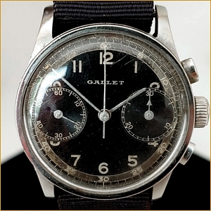 Gallet Single Button 30 minute recording chronograph